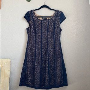 Blue lace dress